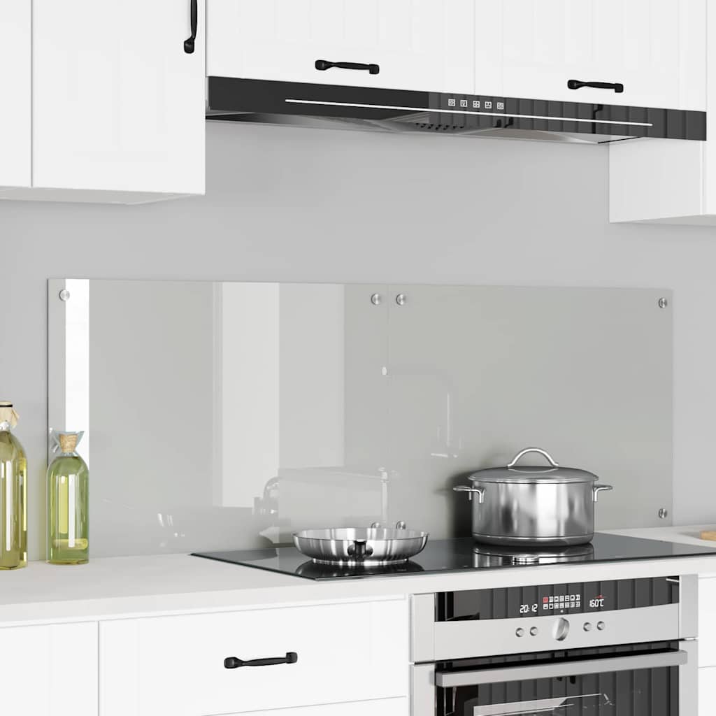 Køkkenbacksplash 2 pcs Transparent 70 x 50 cm hærdet glas