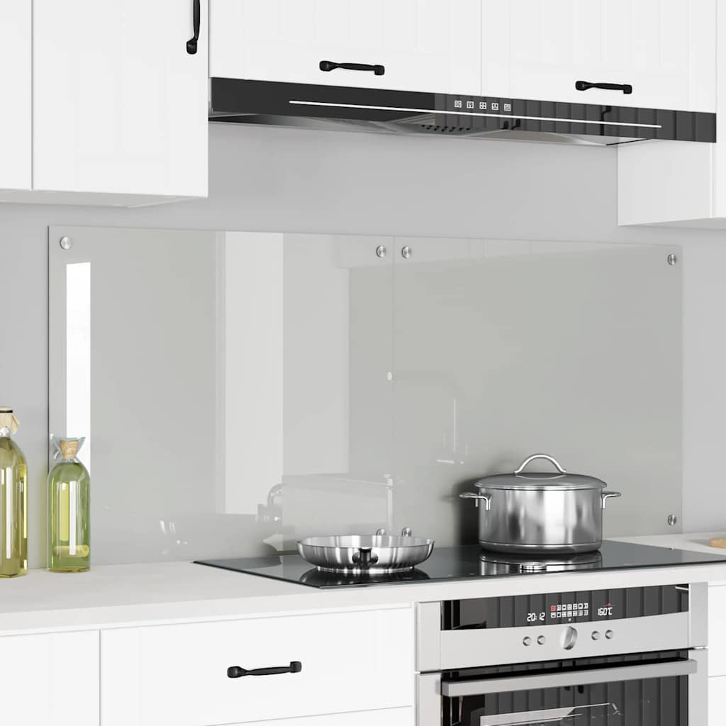 Køkkenbacksplash 2 pcs Transparent 70 x 60 cm hærdet glas