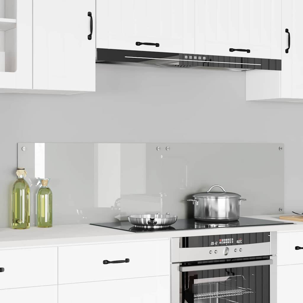 Køkkenbacksplash 2 pcs Transparent 80 x 40 cm hærdet glas billede