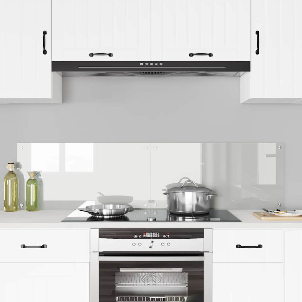 Køkkenbacksplash 2 pcs Transparent 80 x 40 cm hærdet glas
