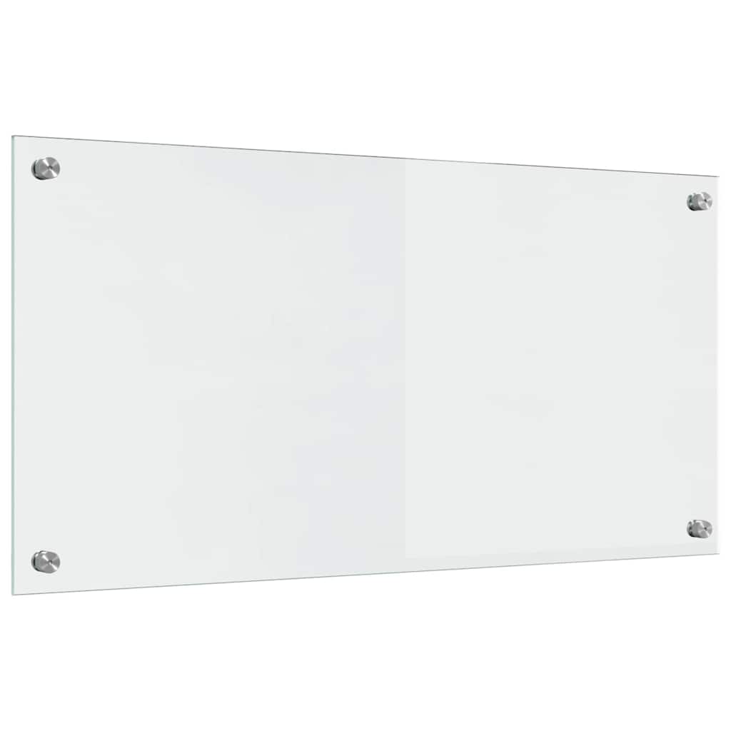 Køkkenbacksplash 2 pcs Transparent 80 x 40 cm hærdet glas