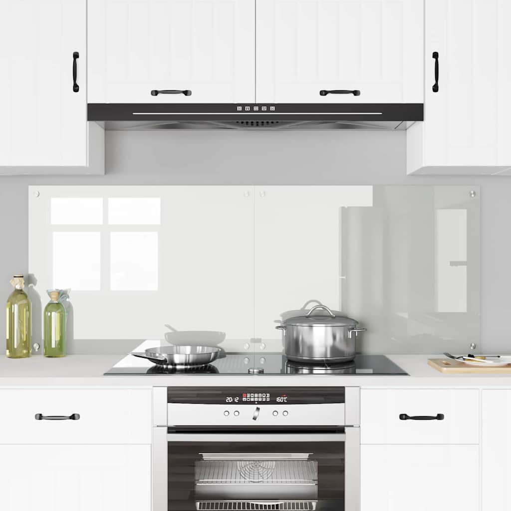 Køkkenbacksplash 2 pcs Transparent 80 x 60 cm hærdet glas