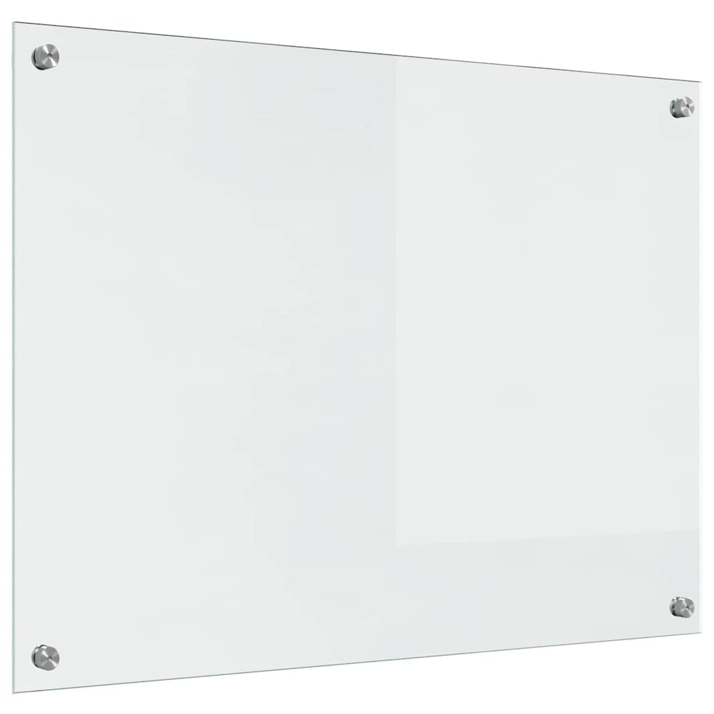 Køkkenbacksplash 2 pcs Transparent 80 x 60 cm hærdet glas