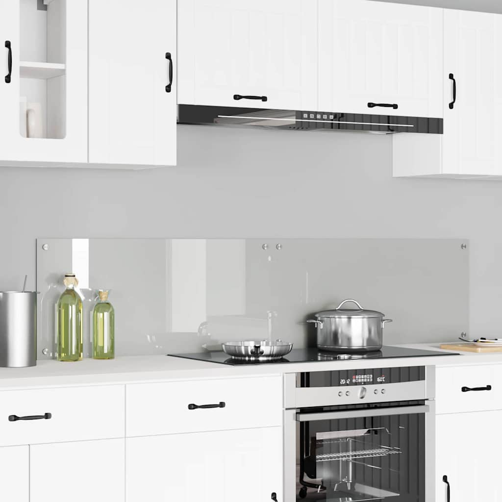 Køkkenbacksplash 2 pcs Transparent 90 x 40 cm hærdet glas billede