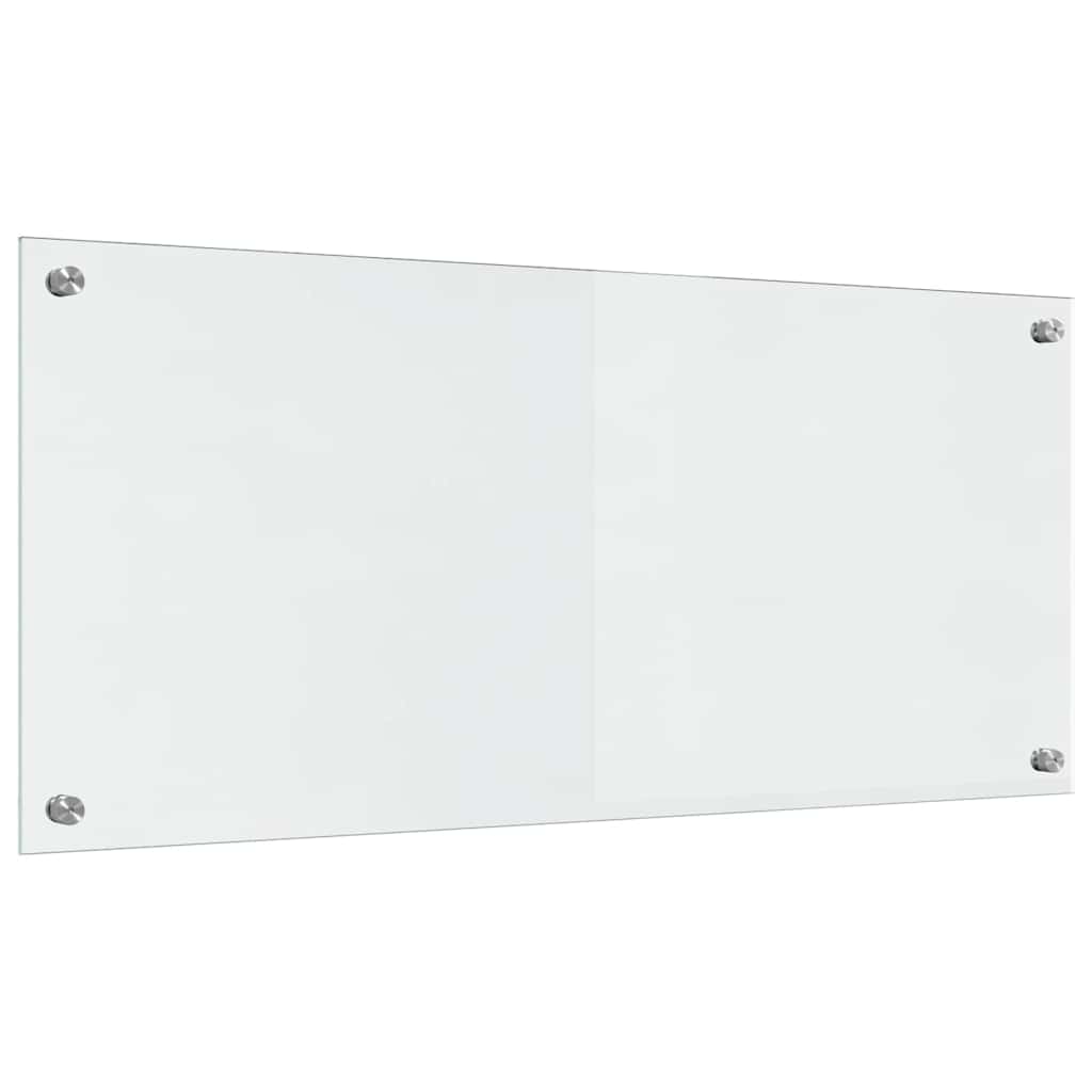 Køkkenbacksplash 2 pcs Transparent 90 x 40 cm hærdet glas