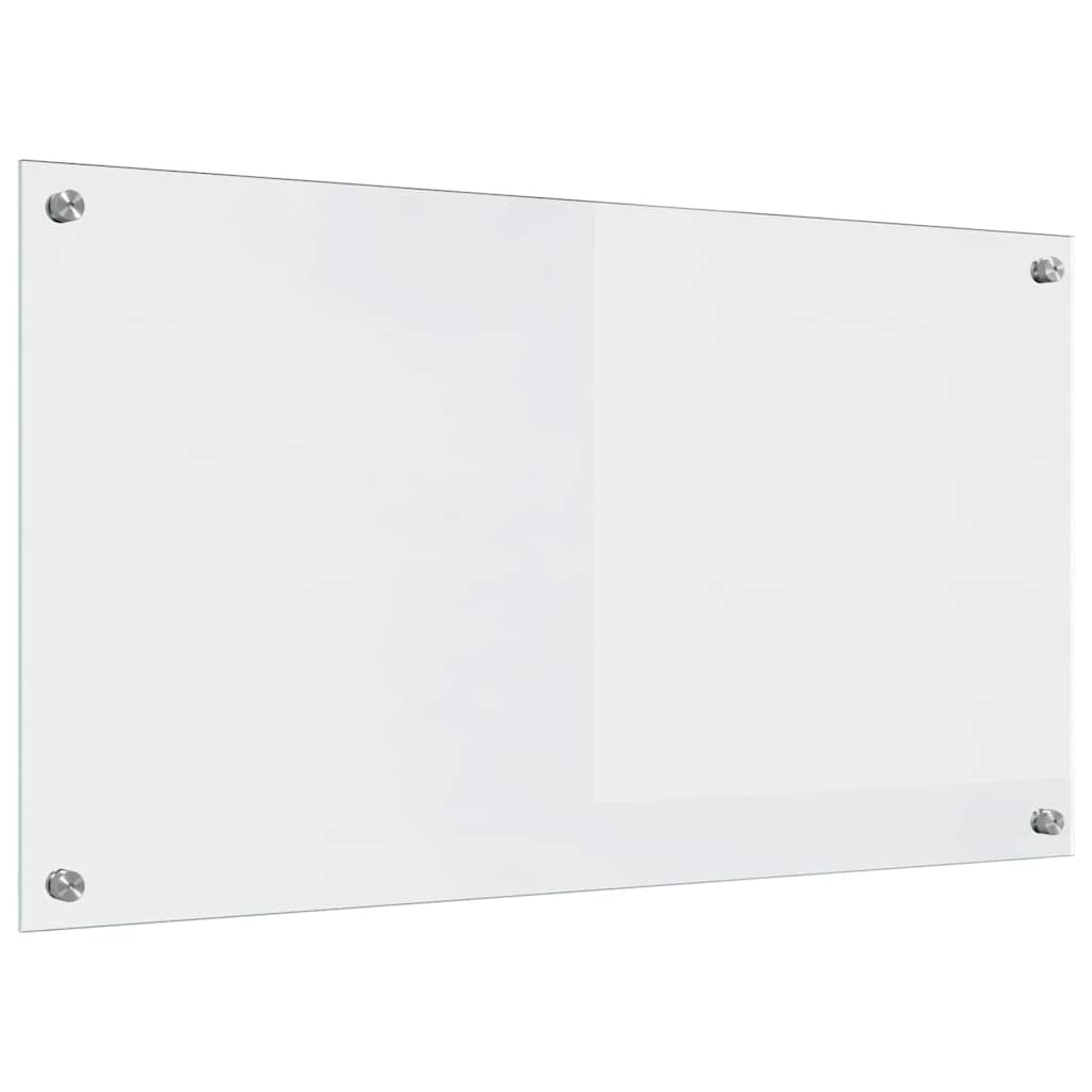 Køkkenbacksplash 2 pcs Transparent 90 x 50 cm hærdet glas