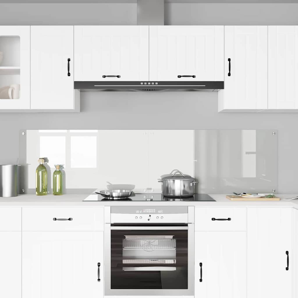 Køkkenbacksplash 2 pcs Transparent 100 x 50 cm hærdet glas
