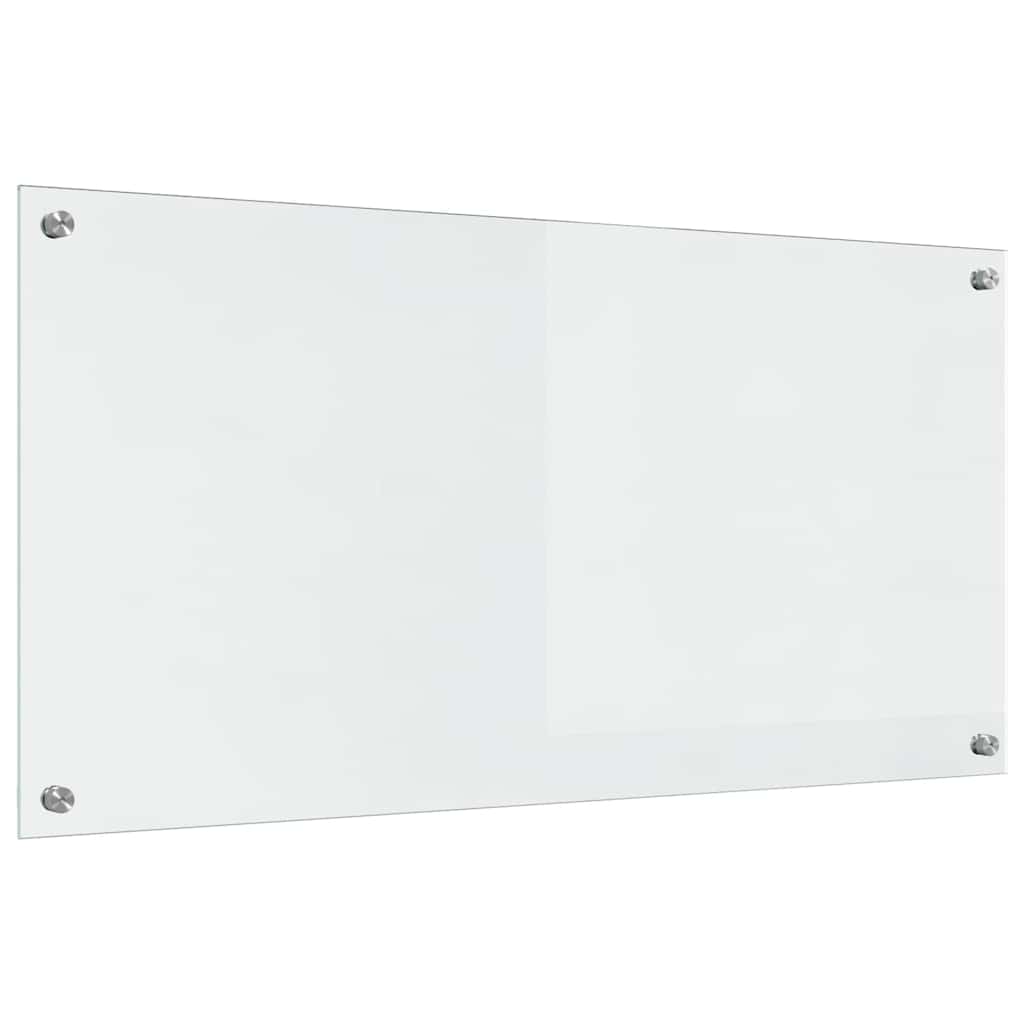 Køkkenbacksplash 2 pcs Transparent 100 x 50 cm hærdet glas