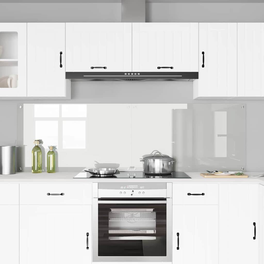 Køkkenbacksplash 2 pcs Transparent 100 x 60 cm hærdet glas