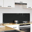Køkkenbacksplash 2 pcs Sort 70 x 40 cm hærdet glas