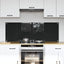 Køkkenbacksplash 2 stk. Sort 70 x 50 cm hærdet glas