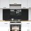 Køkkenbacksplash 2 stk. Sort 70 x 60 cm hærdet glas