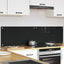 Køkkenbacksplash 2 pcs Sort 80 x 40 cm hærdet glas