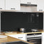 Køkkenbacksplash 2 stk. Sort 80 x 60 cm hærdet glas