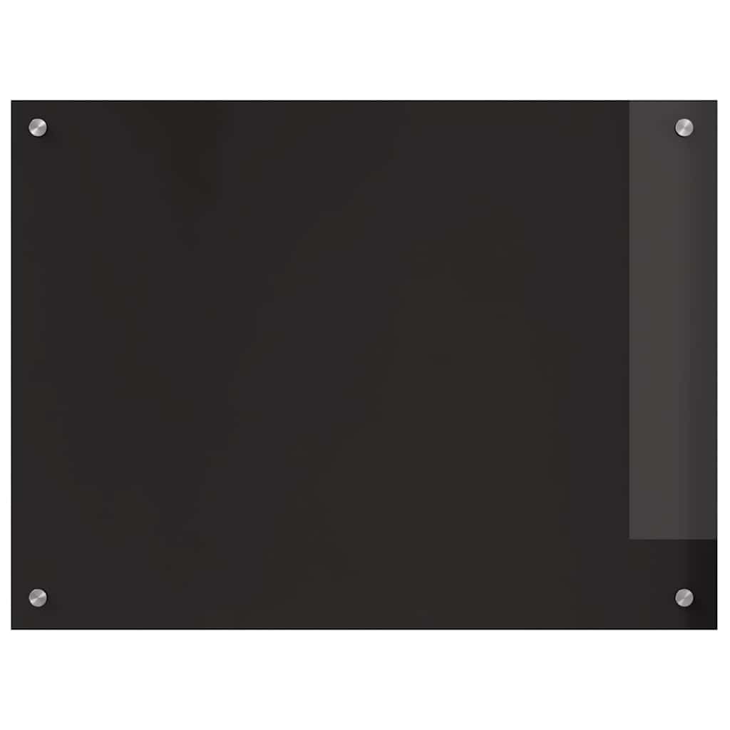 Køkkenbacksplash 2 pcs Sort 80 x 60 cm hærdet glas