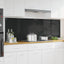 Køkkenbacksplash 2 stk. Sort 90 x 60 cm hærdet glas