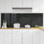 Køkkenbacksplash 2 stk. Sort 90 x 60 cm hærdet glas