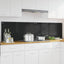 Køkkenbacksplash 2 pcs Sort 100 x 50 cm hærdet glas