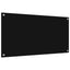 Køkkenbacksplash 2 pcs Sort 100 x 50 cm hærdet glas