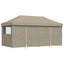 Festtelt Pop-Up 580 x 292 x 315 cm Gråbrun Oxford stof