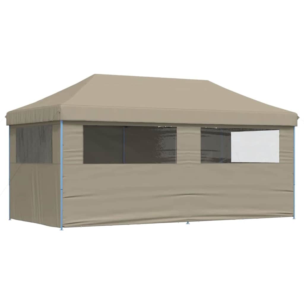 Festtelt Pop-Up 580 x 292 x 315 cm Gråbrun Oxford stof