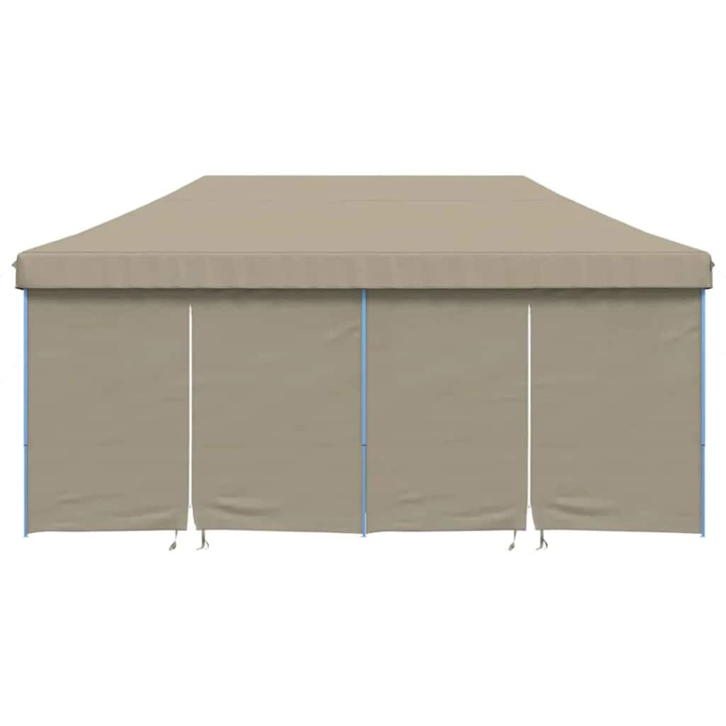 Festtelt Pop-Up 580 x 292 x 315 cm Gråbrun Oxford stof