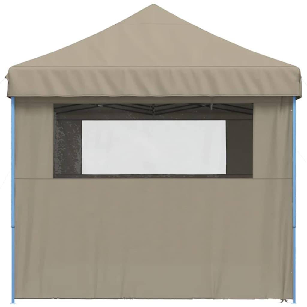 Festtelt Pop-Up 580 x 292 x 315 cm Gråbrun Oxford stof