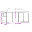 Festtelt Pop-Up 580 x 292 x 315 cm Gråbrun Oxford stof
