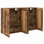 Væghængt skab Vægmonteret 2 pcs Gammelt træ 69,5 x 34 x 90 cm