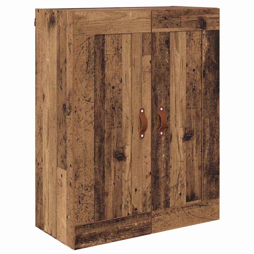 Væghængt skab Vægmonteret 2 pcs Gammelt træ 69,5 x 34 x 90 cm