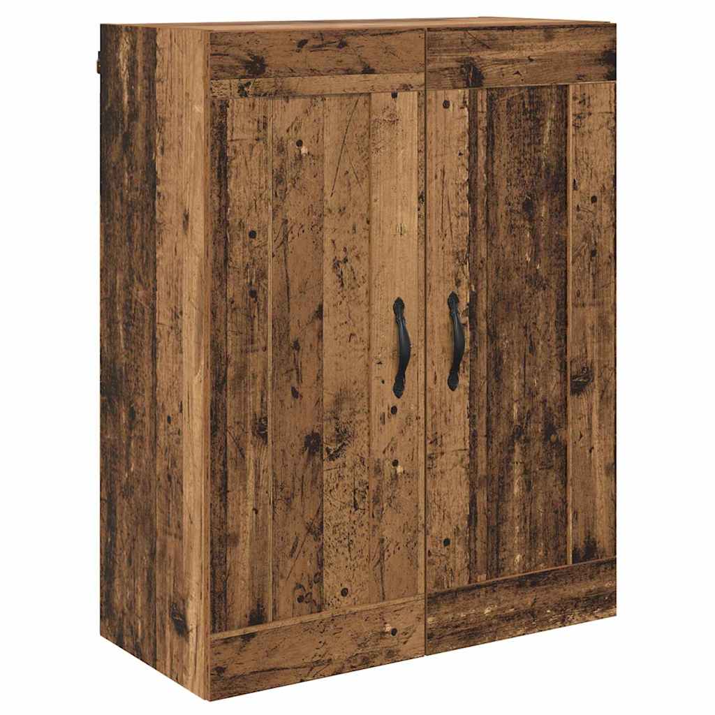 Væghængt skab Vægmonteret 2 pcs Gammelt træ 69,5 x 34 x 90 cm