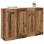 Væghængt skab Vægmonteret 2 pcs Gammelt træ 69,5 x 34 x 90 cm