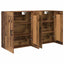 Væghængt skab Vægmonteret 2 pcs Gammelt træ 69,5 x 34 x 90 cm