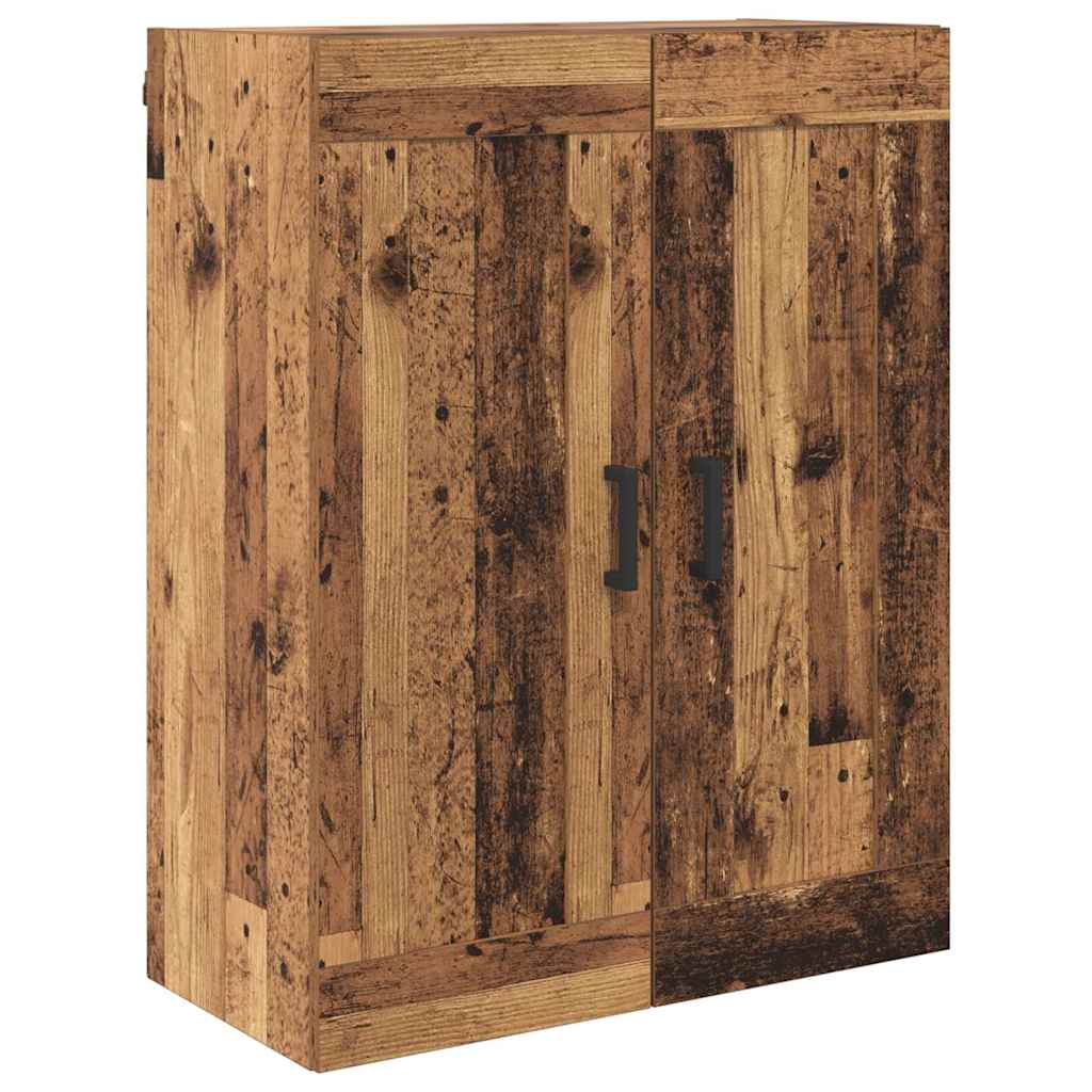 Væghængt skab Vægmonteret 2 pcs Gammelt træ 69,5 x 34 x 90 cm