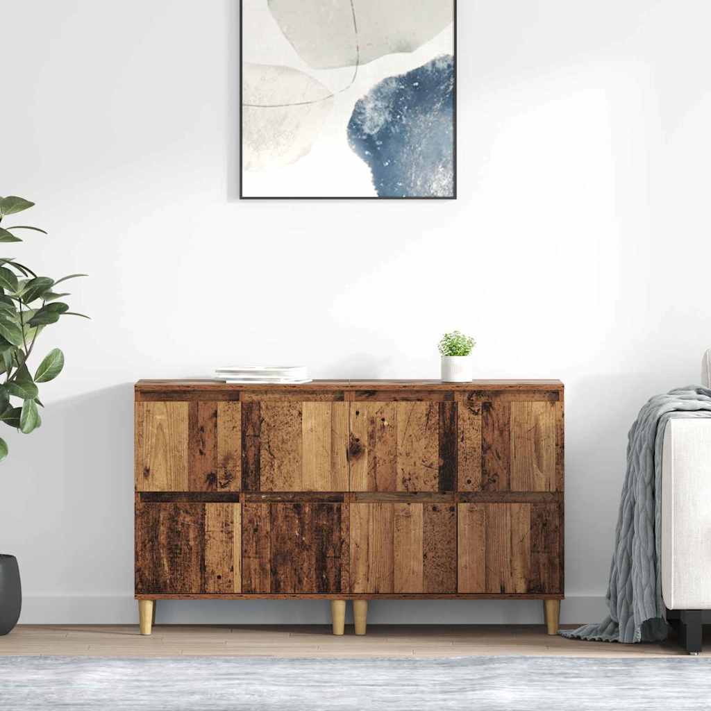 Sideboards 2 pcs Gammelt træ 60 x 35 x 70 cm Konstrueret træ