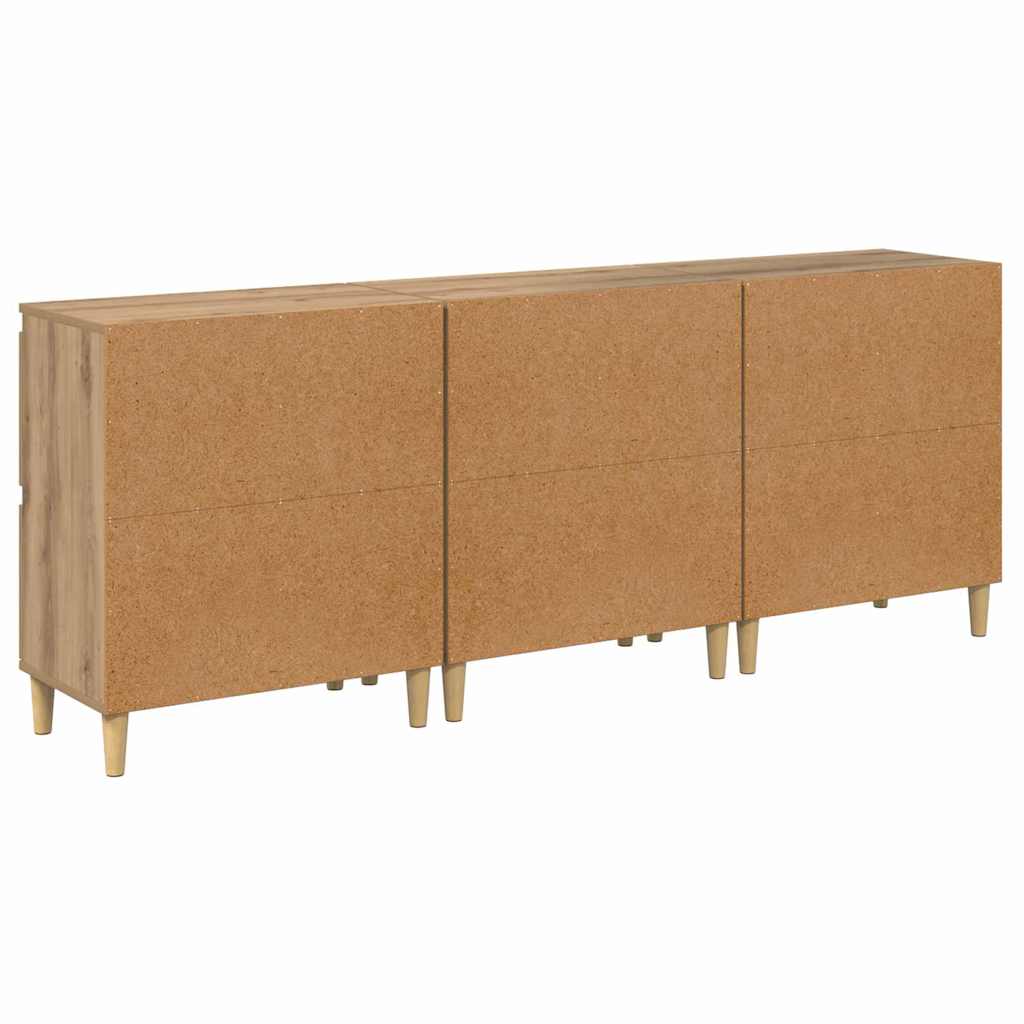 Sideboards 3 stk. Artisan Egetræ 60 x 35 x 70 cm