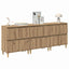 Sideboards 3 pcs Artisan Egetræ 60 x 35 x 70 cm Konstrueret træ
