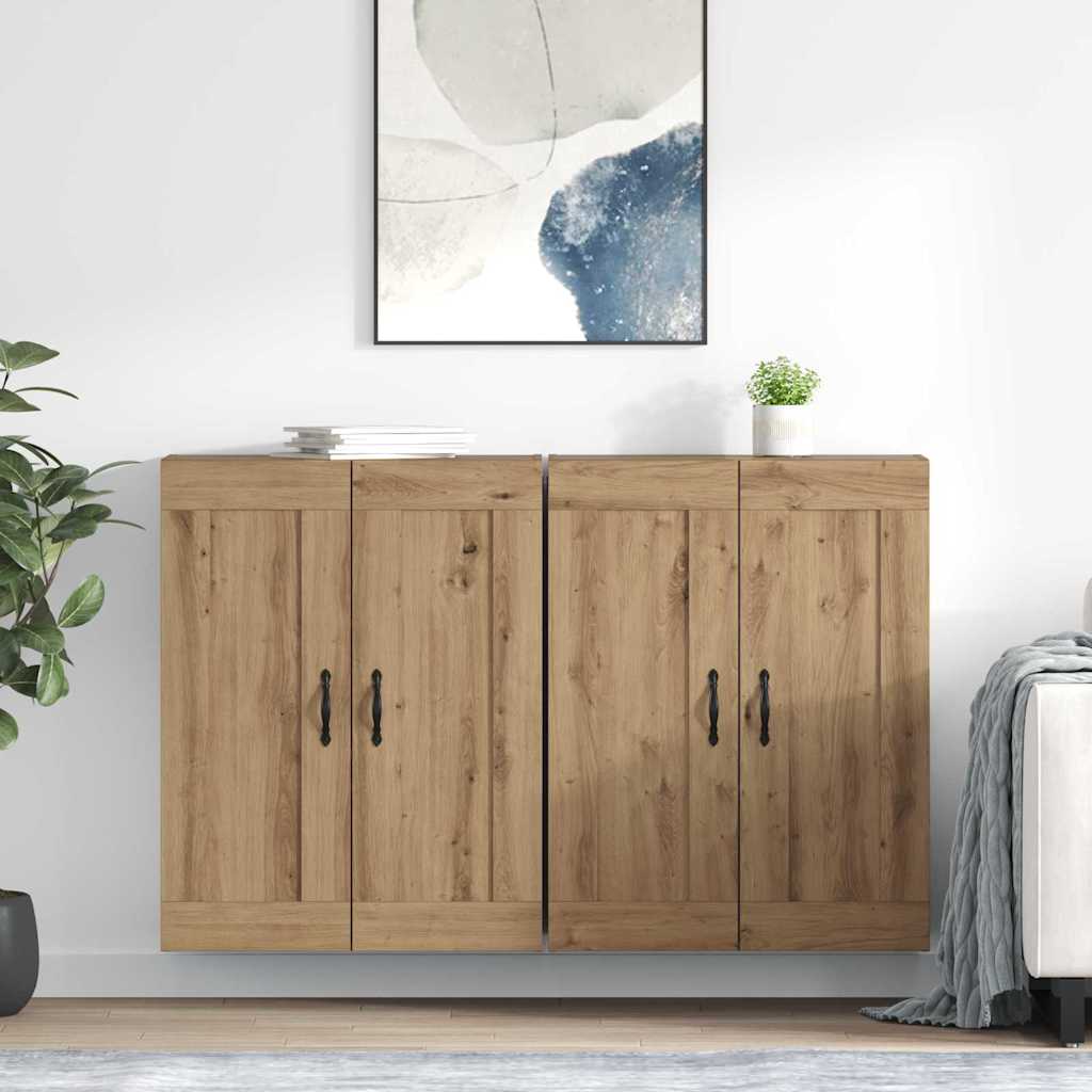 Væghængt skab 2 pcs Artisan Egetræ 69,5 x 34 x 90 cm