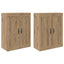 Væghængt skab 2 pcs Artisan Egetræ 69,5 x 34 x 90 cm