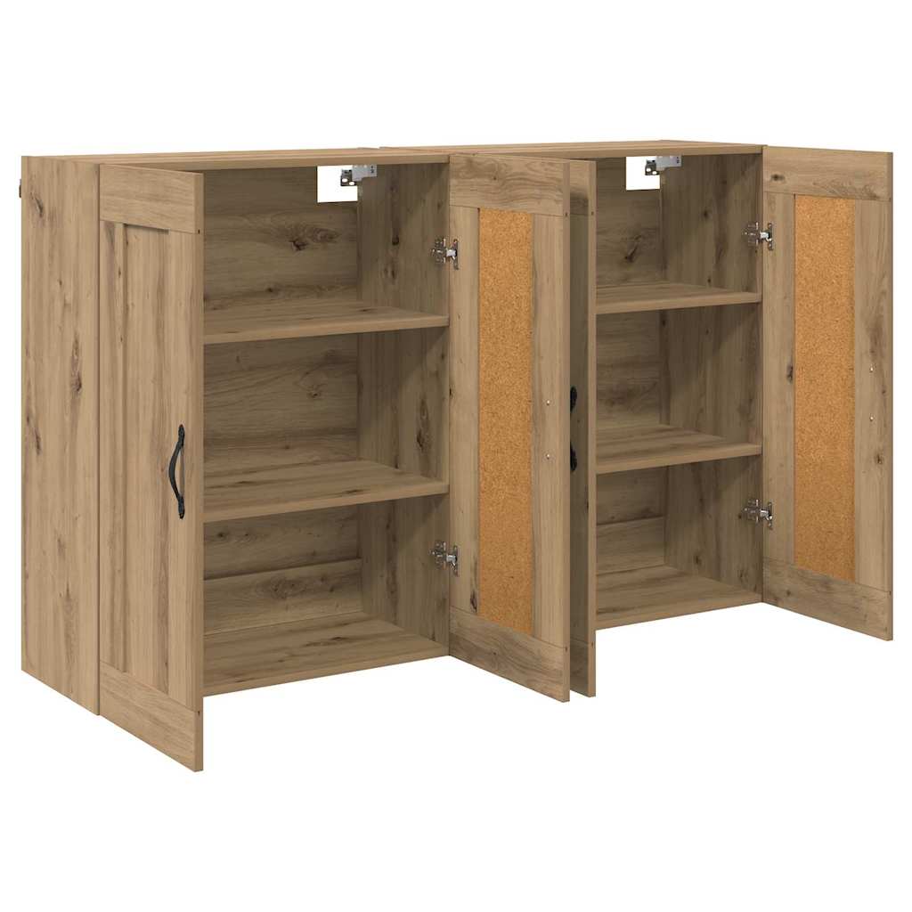 Væghængt skab 2 pcs Artisan Egetræ 69,5 x 34 x 90 cm