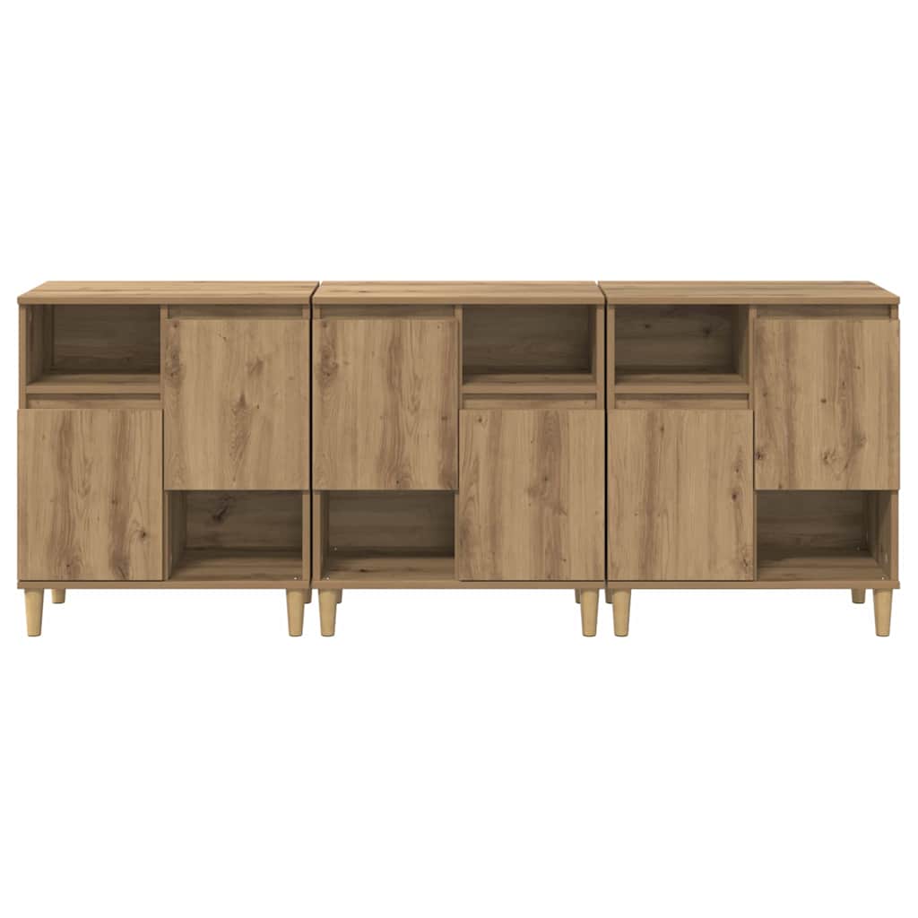 Sideboards 3 stk. Artisan Egetræ 60 x 35 x 70 cm