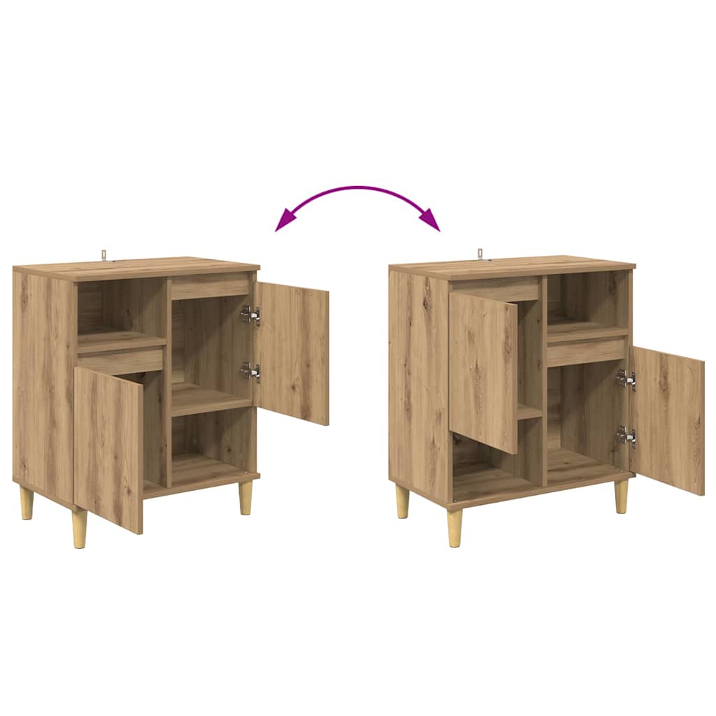 Sideboards 3 stk. Artisan Egetræ 60 x 35 x 70 cm