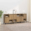 Sideboards 3 pcs Artisan Egetræ 60 x 35 x 70 cm Konstrueret træ