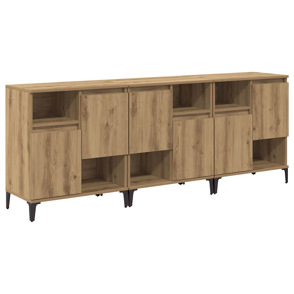 Sideboards 3 stk. Artisan Egetræ 60 x 35 x 70 cm