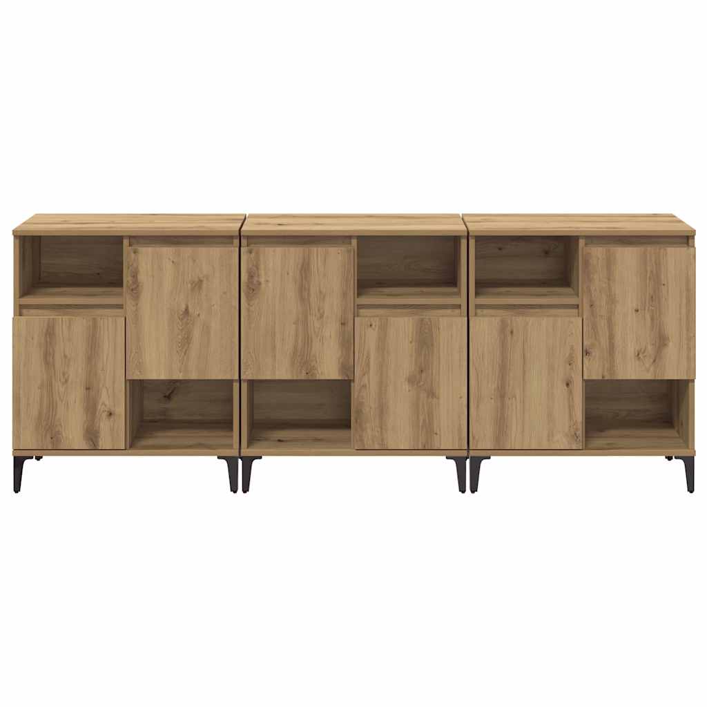 Sideboards 3 stk. Artisan Egetræ 60 x 35 x 70 cm