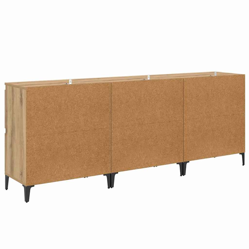 Sideboards 3 stk. Artisan Egetræ 60 x 35 x 70 cm