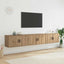 Væghængt TV-skab sæt 3 pcs Artisan Egetræ Konstrueret træ