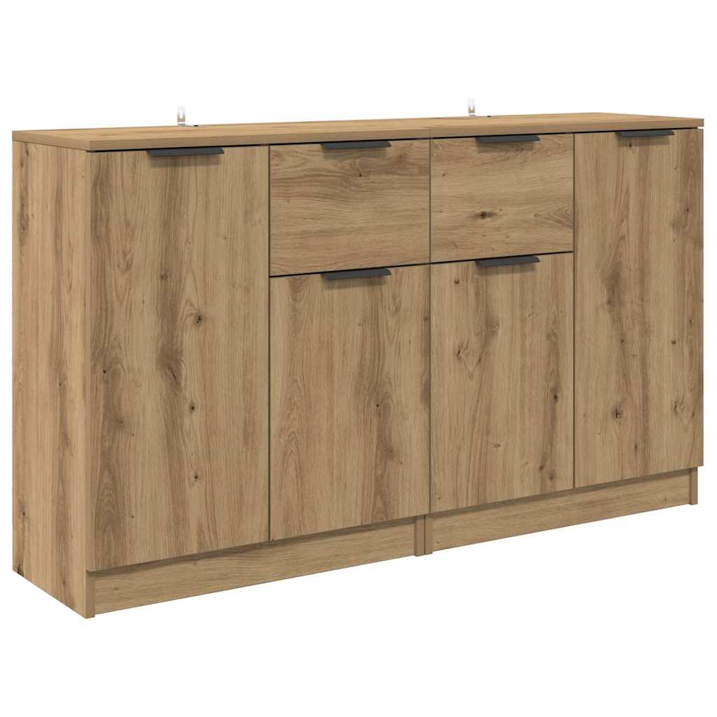 Sideboards 2 pcs Artisan Egetræ 60 x 30 x 70 cm Konstrueret træ