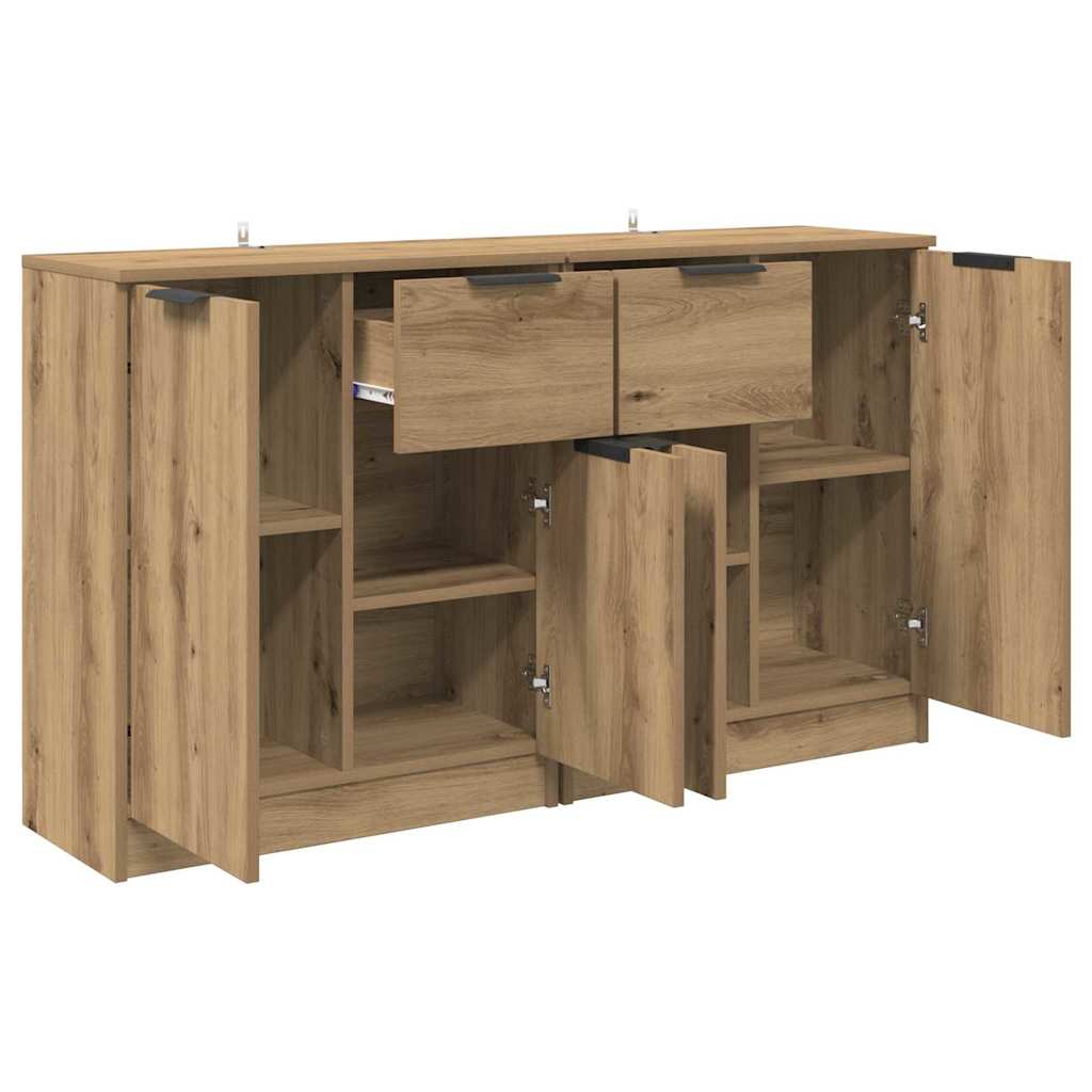 Sideboards 2 pcs Artisan Egetræ 60 x 30 x 70 cm Konstrueret træ