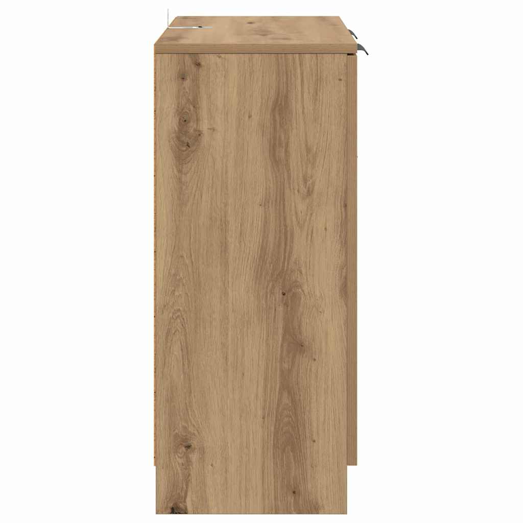 Sideboards 2 pcs Artisan Egetræ 60 x 30 x 70 cm Konstrueret træ